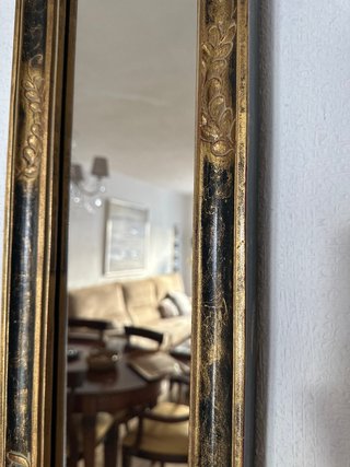 Espejo decorativo dorado y negro