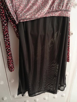 Vestido manga larga estampado
