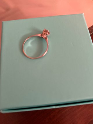Anillo oro blanco 18 k con piedra