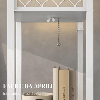 Lámpara De Pie 2 en 1 Ahorra Espacio Con 3 Estantes, Lámpara Moderna Para Sala, Salón Y Oficina, Casquillo E27, 26 X 26 X 160 Cm, Blanco