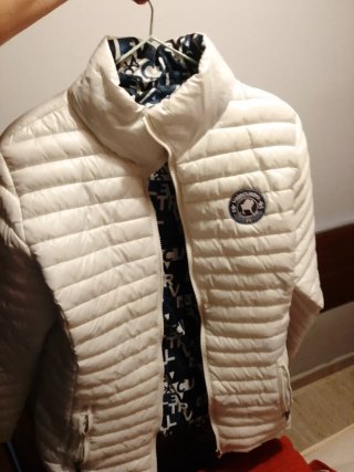 Chaqueta acolchada mujer blanca