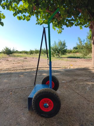 Carro de batería cosechador aceitunas