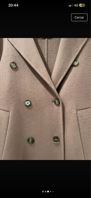 Abrigo Mango Lana Beige Talla M