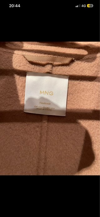 Abrigo Mango Lana Beige Talla M