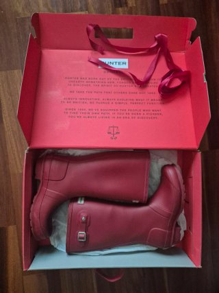 Botas Hunter Original Kids Rojas n°34