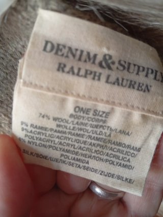 Sciarpa Denim Supply Ralph Lauren con pelliccia