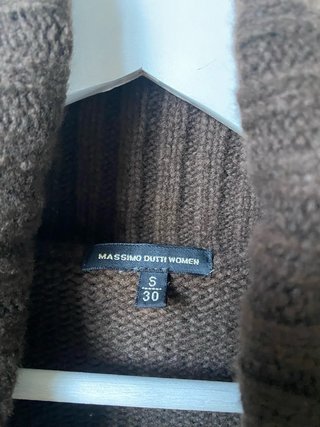 Jersey Massimo Dutti Marrón Cuello Alto Talla S