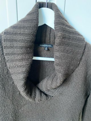 Jersey Massimo Dutti Marrón Cuello Alto Talla S