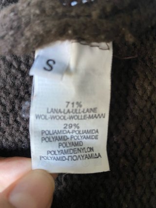 Jersey Massimo Dutti Marrón Cuello Alto Talla S