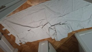 4 Cortinas Zara Home Rayas Gris y Beis
