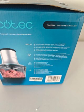 Cecotec Picadora ChopBeat 2000 Vindaloo Glass