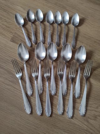 Cubiertos Vintage Metal Plateado