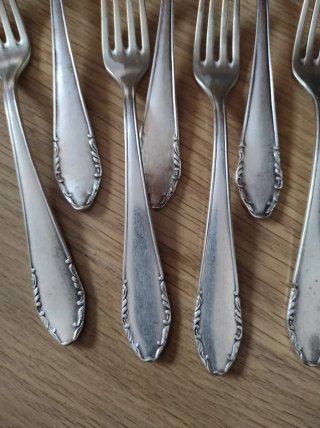Cubiertos Vintage Metal Plateado