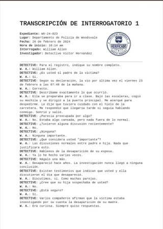 Juego Caso policial para resolver: Andy Allen