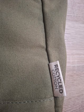 Bolso Mochila Caqui Algodón Reciclado