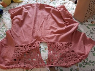 Camisa rosa con encaje Nueva