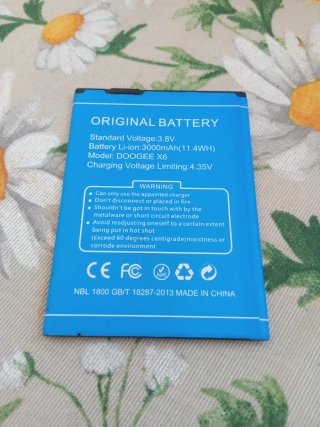Batería DOOGEE X6 Li-ion 3000mAh