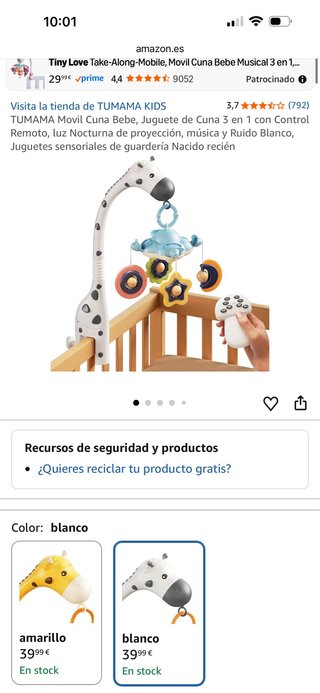 Móvil Cuna Bebé Musical Tiny Love