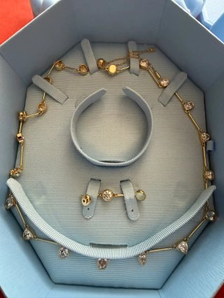 Swarovski collana orologio orecchini