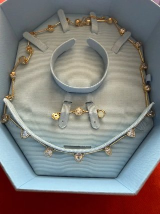 Swarovski collana orologio orecchini