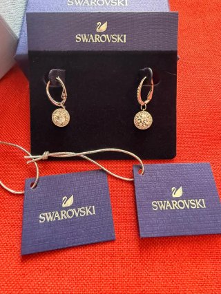 Swarovski collana orologio orecchini