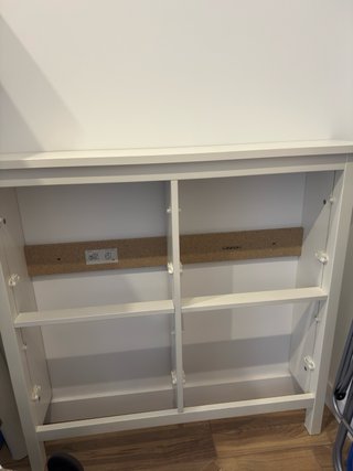 Zapatero Ikea Hemnes Blanco y Dorado