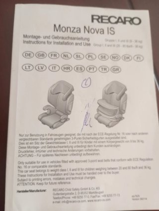 Silla de coche Recaro Monza Nova Is