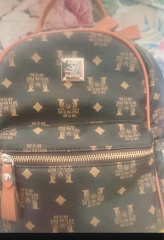 Mochila Marrón Estampada