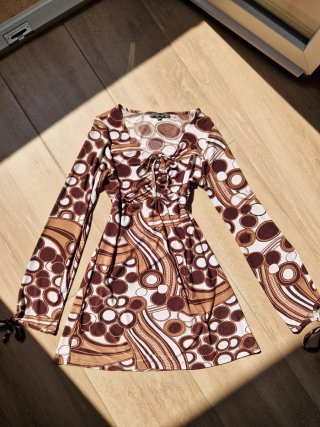 Top Y2K fantasia geometrica Two Way tg M