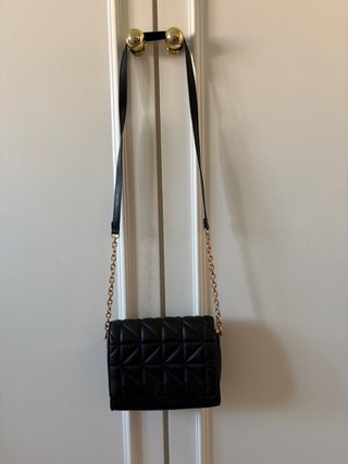 Bolso bandolera Mango negro acolchado