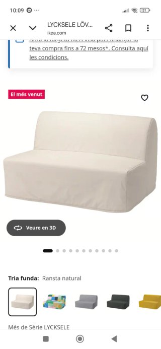Sofá Cama Ikea Blanco