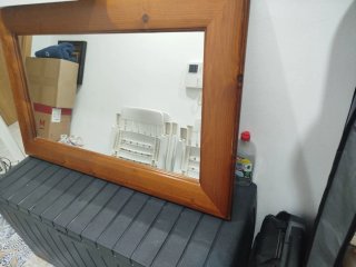 Espejo de madera y cristal