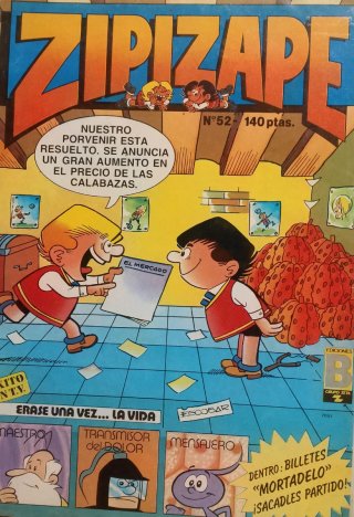 LOTE 10 TEBEOS DE ZIPI ZAPE.LAS CALABAZAS.