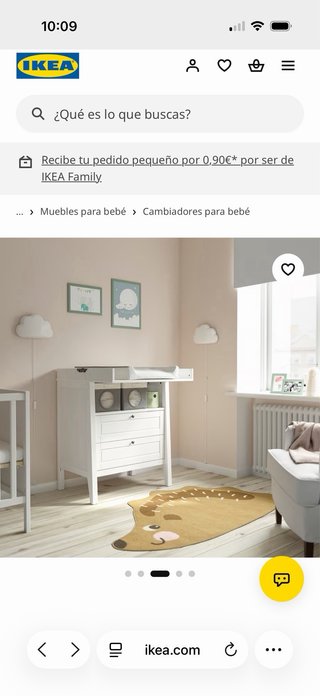 Cómoda con cambiador blanca