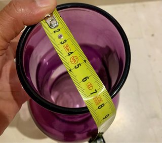Jarrón de cristal IKEA morado/fucsia – 59 cm