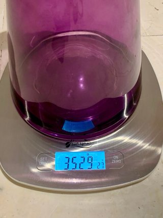 Jarrón de cristal IKEA morado/fucsia – 59 cm