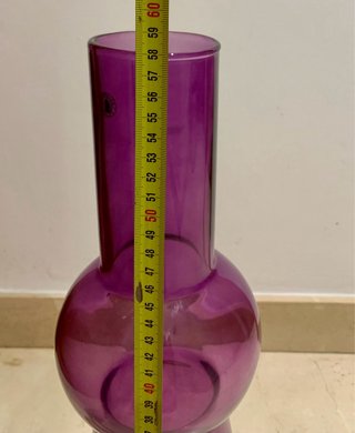 Jarrón de cristal IKEA morado/fucsia – 59 cm