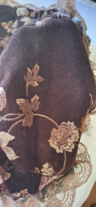Bellissima borsa in velluto marrone