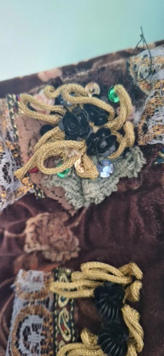 Bellissima borsa in velluto marrone