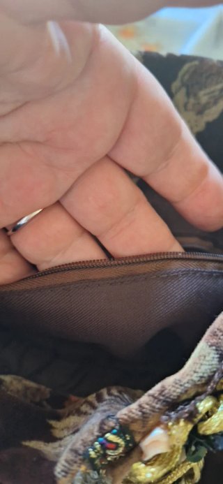 Bellissima borsa in velluto marrone