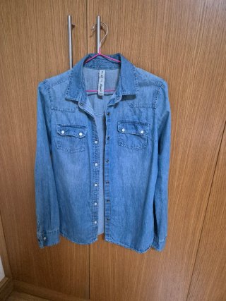 Camisa vaquera denim azul