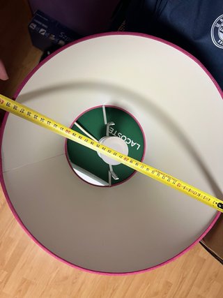 Lámpara de techo rosa de tela