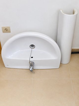 Lavabo de obra porcelana blanco