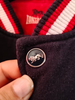 Felpa Lonsdale originale blu e rossa