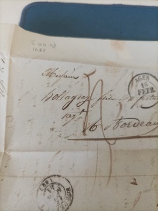 Carta prefilatélica 1841