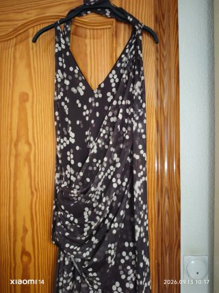 Vestido largo de lunares