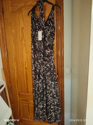 Vestido largo de lunares