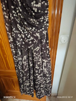 Vestido largo de lunares