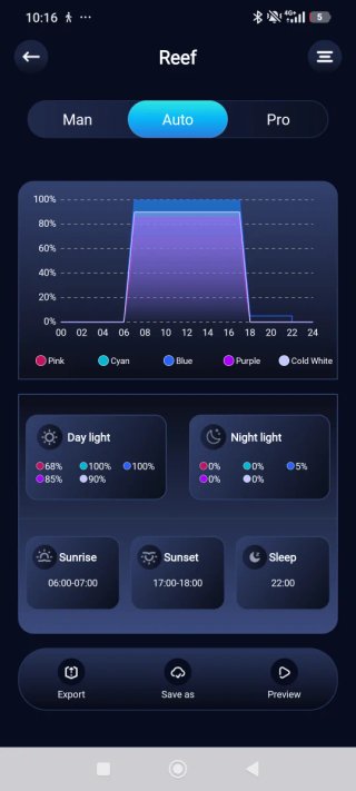 Fluval Marine 3.0 Bluetooth LED Aquarium Light.