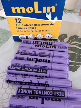 Rotuladores Detector Billetes Falsos Molin